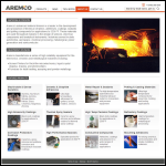 Screen shot of the Aremco website.