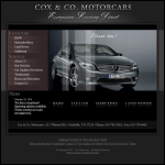Screen shot of the Cox & Co website.