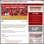 Screen shot of the Communication Workers Union website.