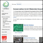 Screen shot of the Cameo Fine Arts website.