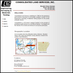 Screen shot of the Consolidated Land Services Ltd website.