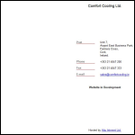 Screen shot of the Comfort Cooling Ltd website.