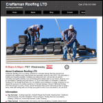 Screen shot of the Craftsmans Roofing Ltd website.