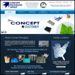 Screen shot of the Concept Packaging & Design website.