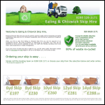 Screen shot of the Chiswick Skips Ltd website.