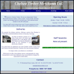 Screen shot of the Chelsea Timber Merchants Ltd website.