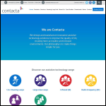 Screen shot of the Contacta Communication Systems Ltd website.