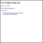 Screen shot of the Carr Engineering website.