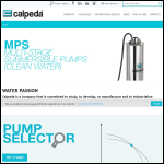 Screen shot of the Calpeda Ltd website.