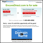 Screen shot of the Encore Envelopes Ltd website.