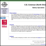 Screen shot of the C E Coleman Ltd website.