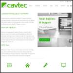 Screen shot of the Cavtec website.