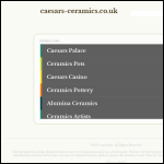 Screen shot of the Caesars Ceramics website.