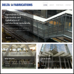 Screen shot of the Delta Fabrications website.