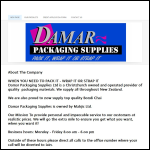 Screen shot of the Damar Packaging Ltd website.