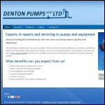 Screen shot of the Denton Pumps (Kent) Ltd website.