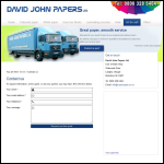 Screen shot of the David, John (Papers) Ltd website.