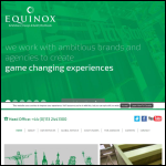 Screen shot of the Equinox Design Ltd website.