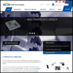 Screen shot of the Electrochemical Machining Services Ltd website.