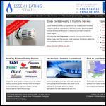 Screen shot of the Essex Heating Supplies Ltd website.