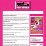 Screen shot of the Everett, Paul Print & Design website.