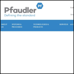 Screen shot of the Pfaudler Ltd website.