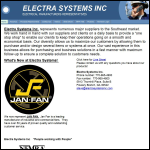 Screen shot of the Electra Business Systems website.