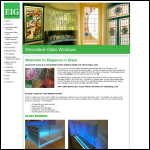Screen shot of the Elegance in Glass Ltd website.