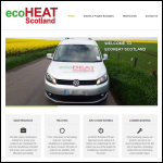 Screen shot of the ecoHEAT Scotland Ltd website.
