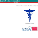 Screen shot of the Evans Medical website.