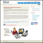 Screen shot of the Elliott Business Equipment & Scales Ltd website.
