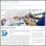 Screen shot of the Evacryl Dental Supply Co website.
