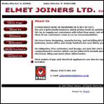 Screen shot of the Elmet Joiners Ltd website.