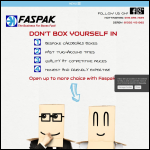 Screen shot of the Faspak (Containers) Ltd website.