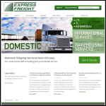 Screen shot of the Freight Express website.