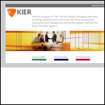 Screen shot of the Kier website.