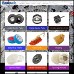Screen shot of the Flexi Pads Ltd website.