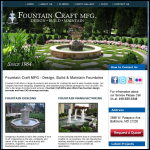 Screen shot of the Fountain Manufacturing website.