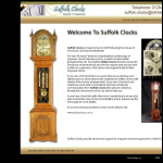 Screen shot of the Fenclocks (Suffolk) Ltd website.