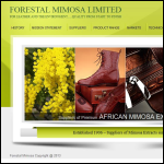 Screen shot of the Forestal Mimosa Ltd website.