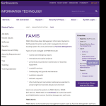 Screen shot of the Famis Technology website.