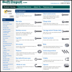 Screen shot of the Galvanised Nuts & Bolts Ltd website.
