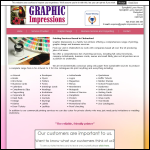 Screen shot of the Graphic Impressions website.