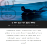 Screen shot of the G-Mats website.