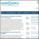 Screen shot of the Galvoptics Ltd website.