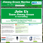 Screen shot of the Jimmy Green Marine Ltd website.