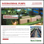 Screen shot of the International Pumps website.