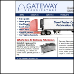 Screen shot of the Gateway Fabrications website.