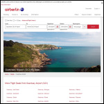 Screen shot of the Guernsey Airport (GCI) website.