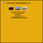 Screen shot of the Grip Steel Reinforcements Ltd website.